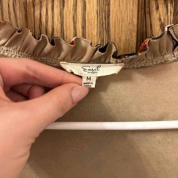 Easel Floral Velvet Multicolor Open Boho Women's Cardigan Medium - Picture 10 of 11